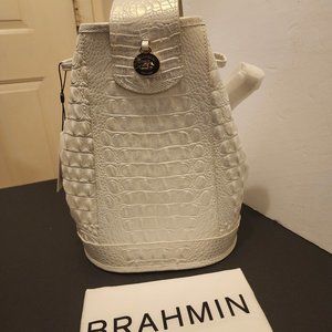 Brahmin Allie Shell White Melbourne Sling Back Backpack--NWT